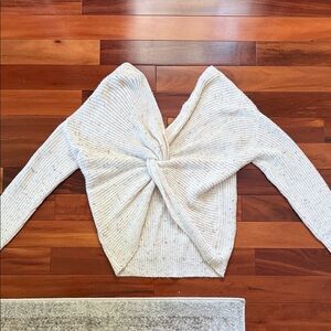 Harper Heritage Speckled Twist-Knot Back Sweater